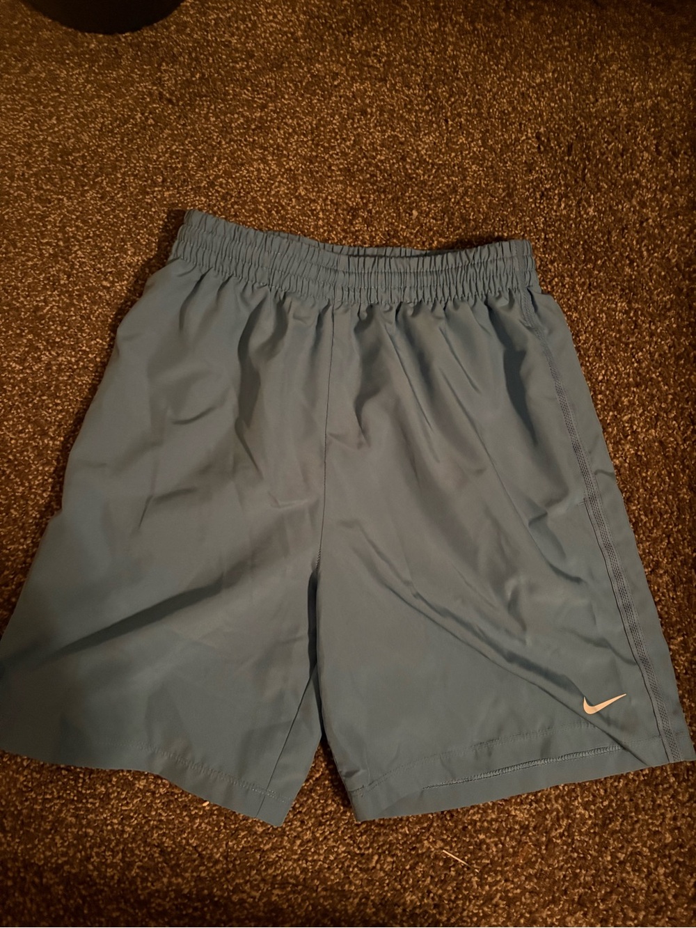 Nike kids Sky Blue Athletic Shorts with Swoosh